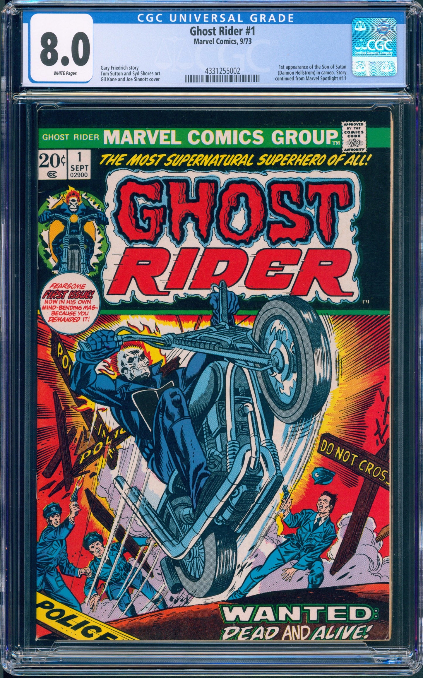 CGC 8.0 Ghost Rider #1 Newsstand