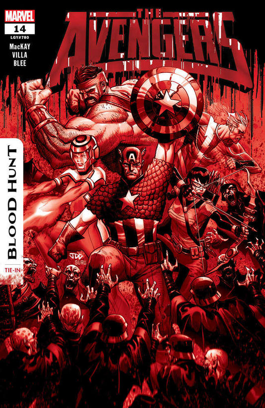 Avengers #14 2nd Print Joshua Cassara Blood Soaked Variant