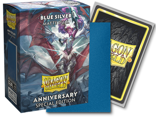 Dragon Shield 25th Anniversary Special Edition Blue Silver Matte Dual 100ct