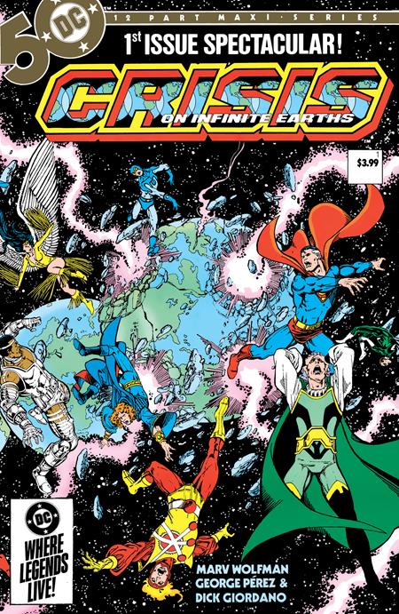 CRISIS ON INFINITE EARTHS #1 (OF 12) FACSIMILE EDITION CVR A GEORGE PEREZ WRAPAROUND