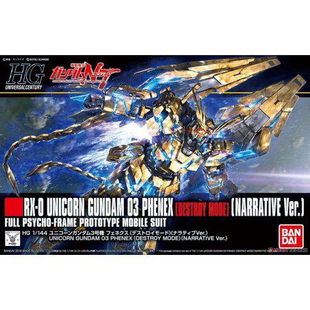 Bandai Narrative Unicorn Gundam 03 Phenex Destroy Mode NT Ver HG 1/144 Model Kit